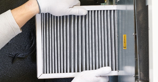 changing air filter in HAVC system
